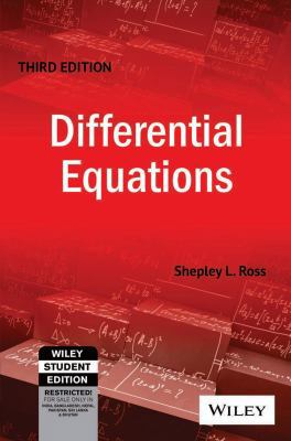 Differential Equations, 3Ed 8126515376 Book Cover