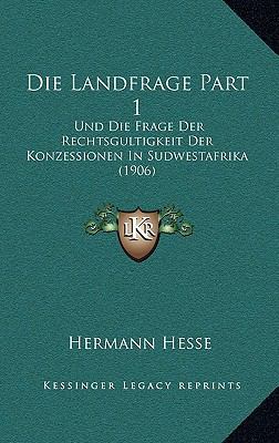 Die Landfrage Part 1: Und Die Frage Der Rechtsg... [German] 1168598257 Book Cover