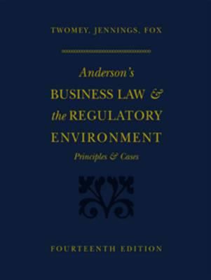Anderson S Business Law and the Regulatory Envi... 0324015003 Book Cover