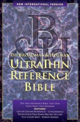 NIV UltraThin Reference Bible: Indexed (Black G... 0879819545 Book Cover