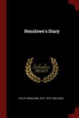 Henslowe's Diary 1375882120 Book Cover