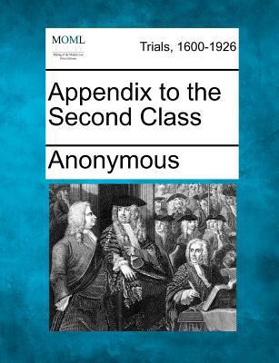 Appendix to the Second Class 1275488242 Book Cover