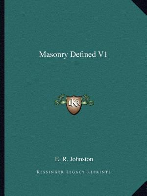 Masonry Defined V1 1162576480 Book Cover