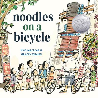 Noodles on a Bicycle: (Caldecott Honor Book) 0593706099 Book Cover