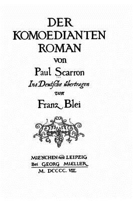 Der komoedianten Roman [German] 1523452870 Book Cover