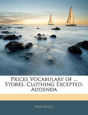 Prices Vocabulary of ... Stores. Clothing Excep... 1145046509 Book Cover