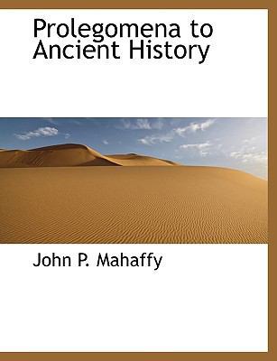 Prolegomena to Ancient History 1117926818 Book Cover