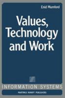 Values, Technology and Work 9024725623 Book Cover