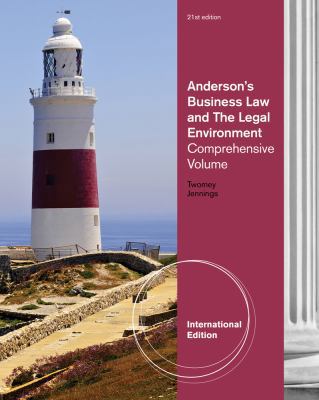 Anderson's Business Law and the Legal Environment 0538749903 Book Cover