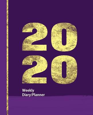 Purple & Gold Leaf Effect Design: Diary Weekly ... 1073369102 Book Cover