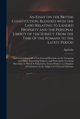 An Essay on the British Constitution, Blended W... 1014563259 Book Cover
