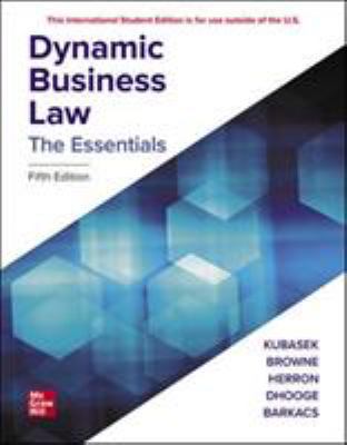 Dynamic Business Law: The Essentials 126057038X Book Cover