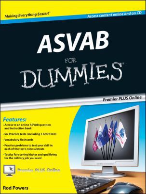ASVAB for Dummies, Premier Edition [With CDROM] 0470637617 Book Cover