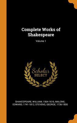 Complete Works of Shakespeare; Volume 1 0343166968 Book Cover