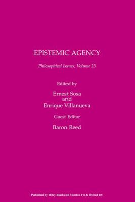 Epistemic Agency, Volume 23 1118825764 Book Cover