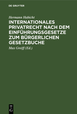 Internationales Privatrecht Nach Dem Einführung... [German] 3112378296 Book Cover