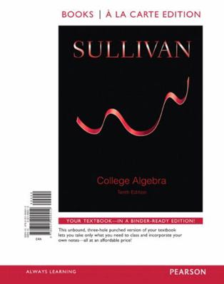 College Algebra, Books a la Carte Edition 032199941X Book Cover