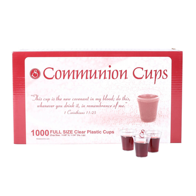 Communion Cups Clear Full Size 1 3/8in 1000pk B004TAM942 Book Cover