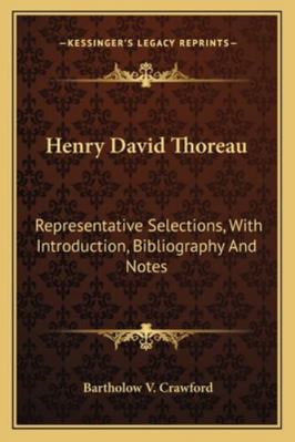 Henry David Thoreau: Representative Selections,... 1163176885 Book Cover