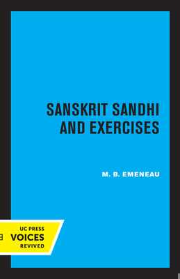 Sanskrit Sandhi and Exercises, Revised Edition 0520332806 Book Cover