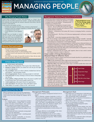 Managing People: Quickstudy Laminated Reference... 1423216466 Book Cover