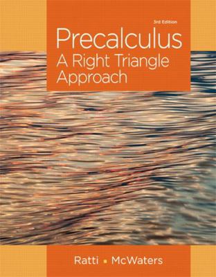 Precalculus: A Right Triangle Approach (3rd Edi... 0321912764 Book Cover