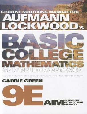 Student Solutions Manual for Aufmann/Lockwood's... 0538493860 Book Cover