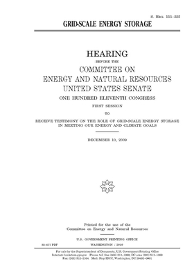 Grid-scale energy storage 1695856422 Book Cover