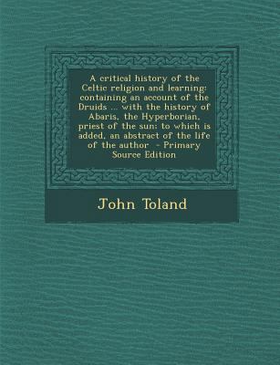 A Critical History of the Celtic Religion and L... 1294887289 Book Cover