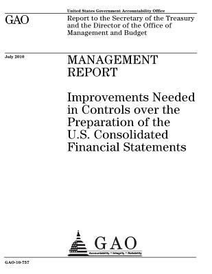 Management report~: ~improvements needed to con... 1974497992 Book Cover