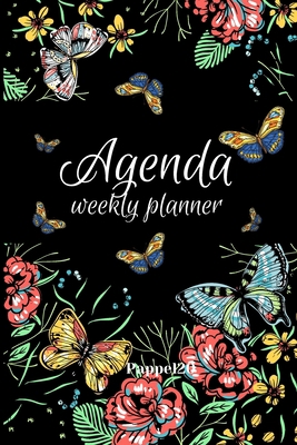 Agenda -Weekly Planner 2021 Butterflies Black C... 171627964X Book Cover