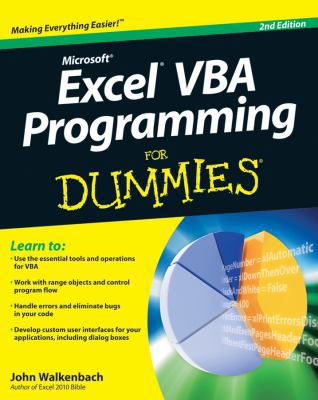 Excel VBA Programming for Dummies 0470503696 Book Cover