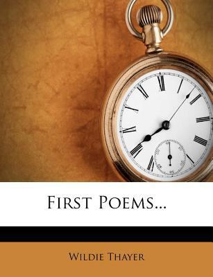 First Poems... 1278983058 Book Cover