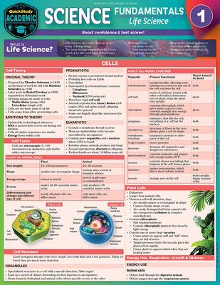 Science Fundamentals 1 - Life Science - Cells, ... 1423249372 Book Cover