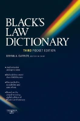 Black's Law Pocket Dictionary 0314158626 Book Cover