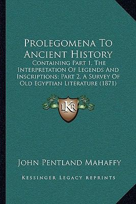 Prolegomena To Ancient History: Containing Part... 1164945009 Book Cover