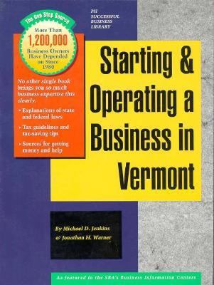Starting and Operating a Business in Vermont 1555710824 Book Cover