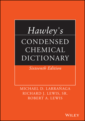 Hawley's Condensed Chemical Dictionary 1118135156 Book Cover