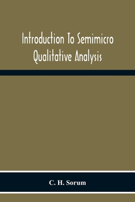 Introduction To Semimicro Qualitative Analysis 9354300405 Book Cover