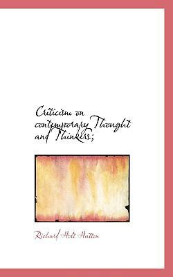 Criticism on Contemporary Thought and Thinkers; 1117192911 Book Cover
