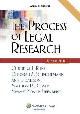 The Process of Legal Research [With CDROM] 0735569770 Book Cover