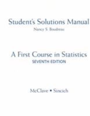 First Course in Statistics 0130143731 Book Cover