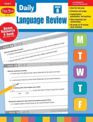 Daily Language Review : Grade 8 B009R16U8E Book Cover