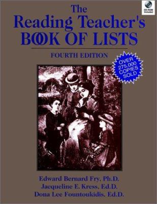 The Reading Teacher's Book of Lists [With CDROM] 0130405868 Book Cover