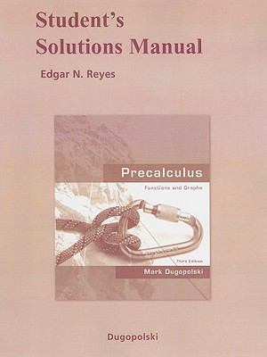 Student's Solutions Manual for Precalculus: Fun... 032153543X Book Cover