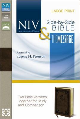 Side-By-Side Bible-PR-NIV/MS Large Print: Two B... [Large Print] 0310410266 Book Cover