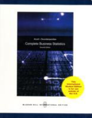 Complete Business Statistics 0071270426 Book Cover