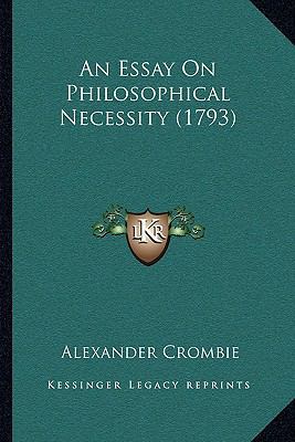 An Essay on Philosophical Necessity (1793) 1104716089 Book Cover