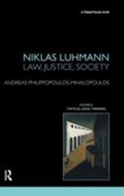 Niklas Luhmann: Law, Justice, Society 0415451086 Book Cover