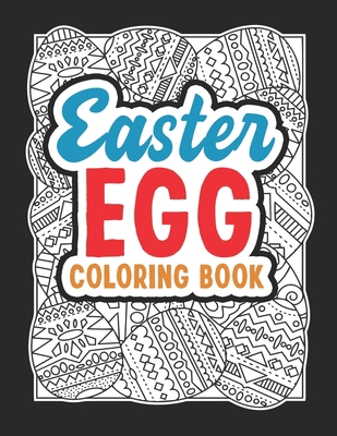 Easter Egg Coloring Book: Black Background East... [Large Print] B08Y4T6XQB Book Cover
